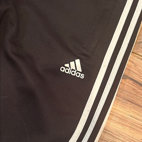 AdidasBlack Joggers with White Stripes - Picture 2 of 3